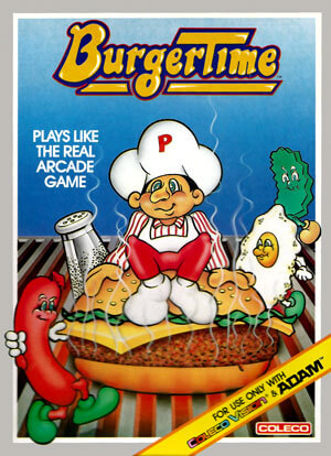 BurgerTime for Colecovision Box Art