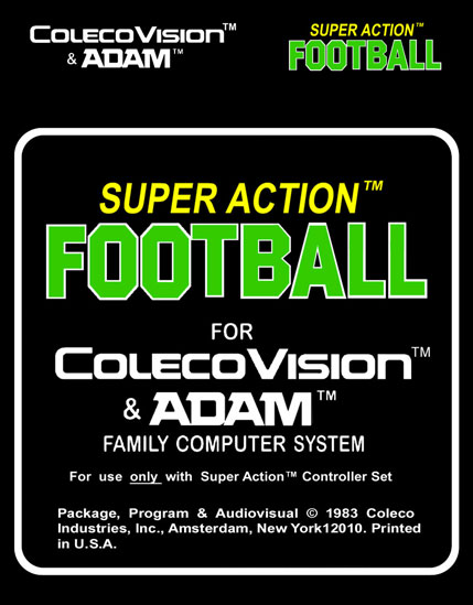 Super Action Football Label